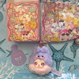 Lila's Garden Tea Party (mini) Plush Keychain- confirmed Juice Bunny 🐰